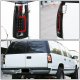 Chevy Suburban 1992-1999 Black Smoked LED Tail Lights Red Tube