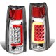 GMC Sierra 1988-1998 Chrome LED Tail Lights Red Tube