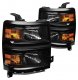 Chevy Silverado 1500 2014-2015 Black Headlights