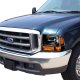 Ford F250 Super Duty 1999-2004 Black Headlights LED Bumper Lights