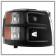 Chevy Silverado 2007-2013 Black LED DRL Projector Headlights