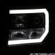 GMC Sierra 3500HD 2007-2013 Black LED DRL Projector Headlights