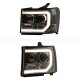 GMC Sierra 2007-2013 Smoked LED DRL Projector Headlights