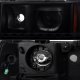 GMC Sierra 3500HD 2007-2014 Black Smoked Halo Projector Headlights LED