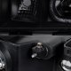 GMC Sierra 3500HD 2007-2013 Black Smoked Halo Projector Headlights LED