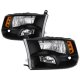 Dodge Ram 2500 2010-2018 Black Quad Headlights