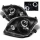 Honda Prelude 1997-2001 Black Halo Projector Headlights