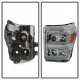 Ford F250 Super Duty 2011-2016 Smoked LED DRL Projector Headlights