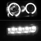 Ford F250 Super Duty 2008-2010 Black Smoked CCFL Halo Projector Headlights LED
