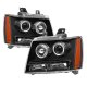 Chevy Avalanche 2007-2014 Black Halo Projector Headlights LED