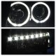 Chevy Suburban 2007-2014 Black Halo Projector Headlights LED