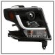 Chevy Suburban 2015-2020 Black LED DRL Projector Headlights