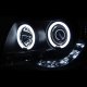 Toyota Tacoma 2005-2011 Black Smoked CCFL Halo Projector Headlights LED