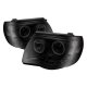 Toyota Tacoma 2005-2011 Black Smoked Dual Halo Projector Headlights LED