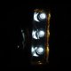 Chevy Silverado 2500 2003-2004 Black Smoked Halo Projector Headlights LED