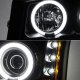 Chevy Silverado 2003-2006 Black Smoked CCFL Halo Projector Headlights LED