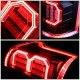 Ford F150 2015-2017 Black LED Tail Lights Outline