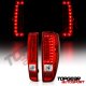 Chevy Colorado 2004-2012 Red and Clear LED Tail Lights