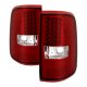 Ford F150 2004-2008 Red Clear LED Tail Lights