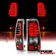 Chevy Silverado 2003-2006 Black LED Tail Lights Red Tube