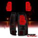 Chevy Silverado 3500 2003-2006 Smoked LED Tail Lights Red Tube