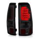 Chevy Silverado 3500 2003-2006 Smoked LED Tail Lights Red Tube
