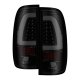 Ford F250 Super Duty 1999-2007 Black Smoked Tube LED Tail Lights