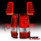 Chevy Silverado 2003-2006 Black LED DRL Headlights Set LED Tail Lights Red Tube