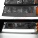 Chevy Silverado 2500 2003-2004 Smoked LED DRL Headlights Set Custom LED Tail Lights