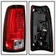 GMC Sierra 1999-2006 Red Clear LED Tail Lights Tube