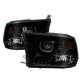 Dodge Ram 2009-2018 Black Smoked Halo Projector Headlights LED DRL