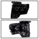 Ford F150 2009-2014 Black Smoked Halo Projector Headlights LED DRL