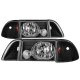 Ford Mustang 1987-1993 Black Headlights Set