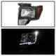 Ford F150 2009-2014 Black Headlights LED DRL