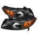 Honda Civic Coupe 2006-2011 Black Headlights