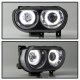 Dodge Challenger 2008-2014 Black CCFL Halo HID Projector Headlights