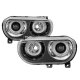 Dodge Challenger 2008-2014 Black CCFL Halo HID Projector Headlights