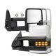 Chevy Silverado 2500HD 2003-2006 White Towing Mirrors Smoked LED Lights Power Heated