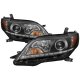 Toyota Sienna 2015-2017 Black LED DRL Halogen Projector Headlights