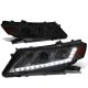 Honda Crosstour 2012-2015 Smoked Projector Headlights LED DRL