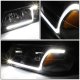 Chevy Impala 2000-2005 Black Headlights LED DRL