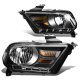 Ford Mustang 2010-2014 Black Headlights