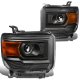 GMC Sierra 2500HD 2015-2016 Black Projector Headlights
