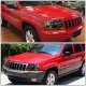 Jeep Grand Cherokee 1999-2004 Black Headlights Laredo Style