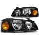 Hyundai Elantra 2004-2006 Headlights Black