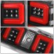 Chevy Silverado 2500HD 2015-2019 Black LED Tail Lights Red C-Tube