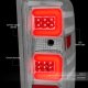 Chevy Silverado 2014-2018 Clear LED Tail Lights Red C-Tube