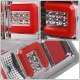 Chevy Silverado 2500HD 2015-2019 Clear LED Tail Lights Red C-Tube