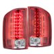 GMC Sierra 3500HD Dually 2007-2014 Red and Clear LED Tail Lights
