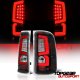 GMC Sierra 1500 2007-2013 Black Custom LED Tail Lights Red Tube